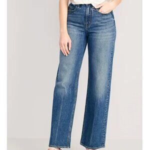 Old Navy Extra High Rise Curvy Sky Hi Wide Leg Jeans Size 8 Kiera NWOT